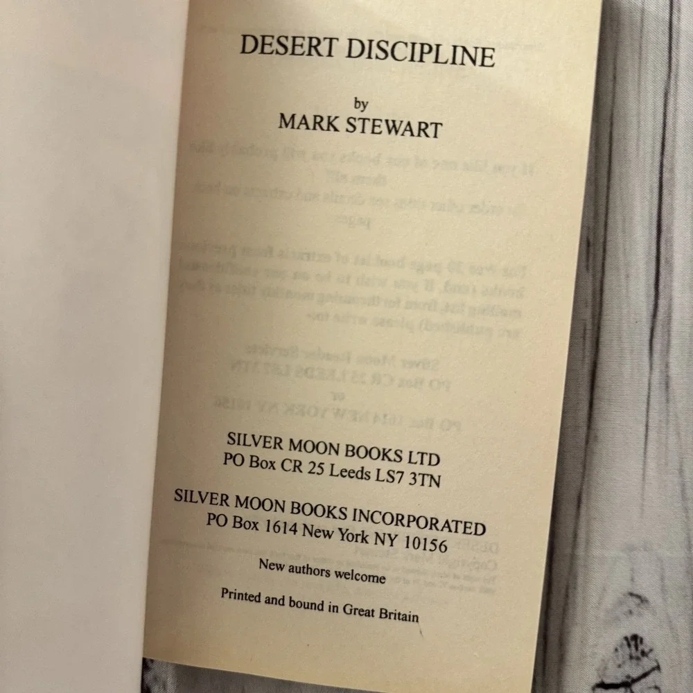 Desert Discipline Mark Stewart Vintage Erotic‎ SM Sleaze BDSM Novel 1996 PB Rare